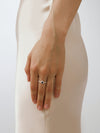 OLIO E ACETO Sterling Silver Lapis Lazuli/Red Snake Skin Jade Flower Ring OLIO-OA13F09-YL Blue (OA13F08)